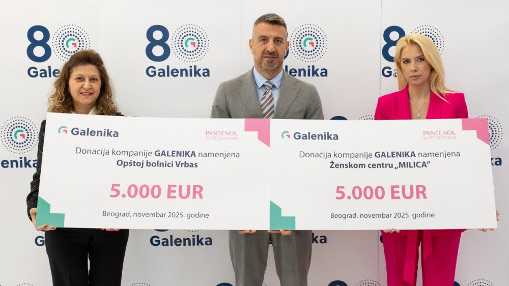 Galenika donirala sredstva Opštoj bolnici u Vrbasu i Ženskom centru Milica